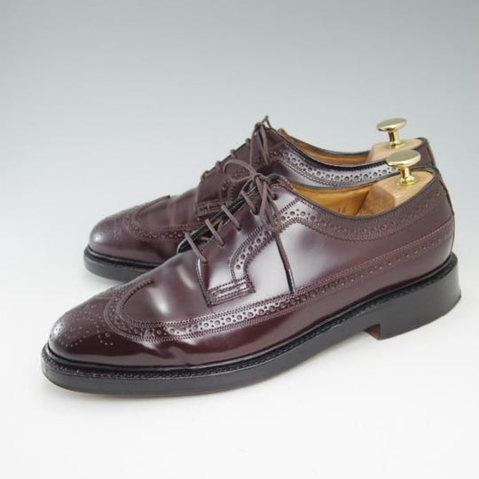 美品★(米)フローシャイム 7E【★コードバン仕様/インペリアル/ケンムール】ロングウイングチップ/フルブローグ/FLORSHEIM imperial★b894