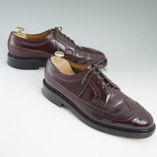 美品★(米)フローシャイム 7E【★コードバン仕様/インペリアル/ケンムール】ロングウイングチップ/フルブローグ/FLORSHEIM imperial★b894