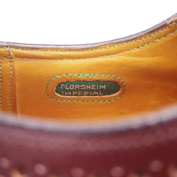 美品★(米)フローシャイム 7E【★コードバン仕様/インペリアル/ケンムール】ロングウイングチップ/フルブローグ/FLORSHEIM imperial★b894