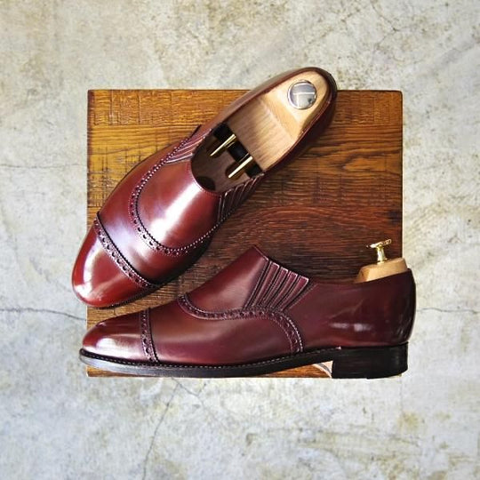 極上★クロケット&ジョーンズ 6.5E【★(英)ポールセン・スコーン別注/Poulsen Skone】サイドエラスティック/Crockett&Jones★b898