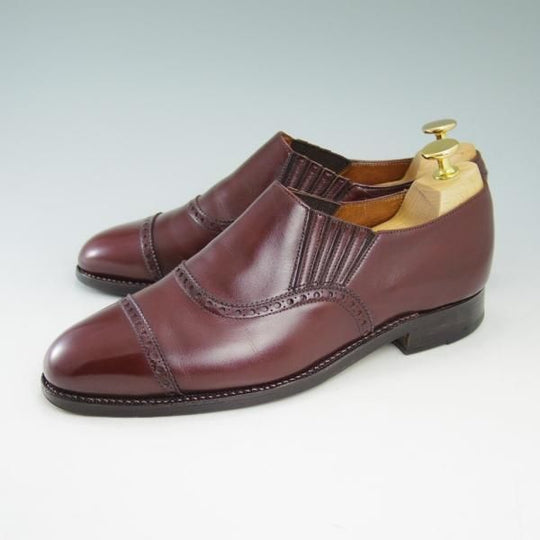 極上★クロケット&ジョーンズ 6.5E【★(英)ポールセン・スコーン別注/Poulsen Skone】サイドエラスティック/Crockett&Jones★b898