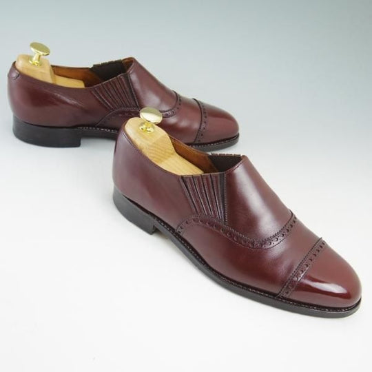極上★クロケット&ジョーンズ 6.5E【★(英)ポールセン・スコーン別注/Poulsen Skone】サイドエラスティック/Crockett&Jones★b898