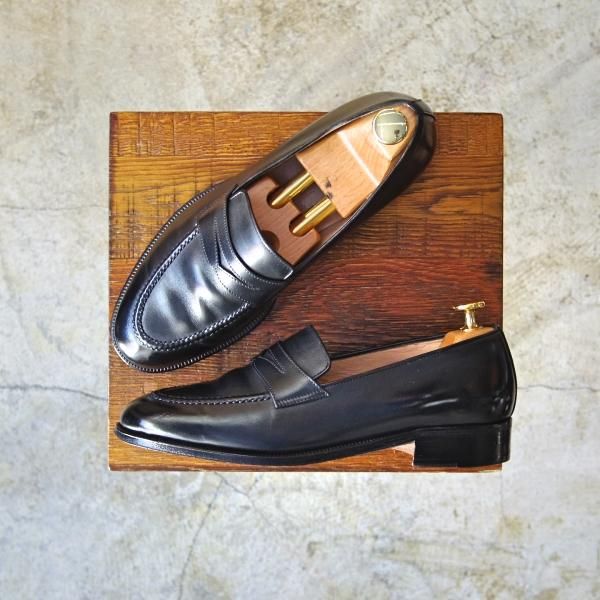 極上★(伊)タニノクリスチー SIZE 5【★定価10万円以上】コインローファー/カーフ/TANINO CRISCI★b900