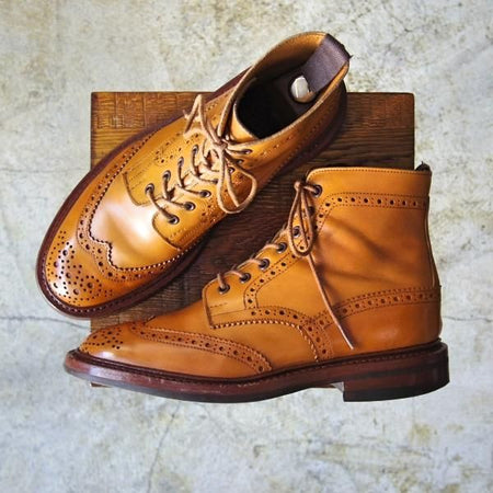 極上★トリッカーズ SIZE 7.5【★エイコンアンティーク/M2508】カントリーブーツ/MALTON/モールトン/カーフ/Tricker's★b903