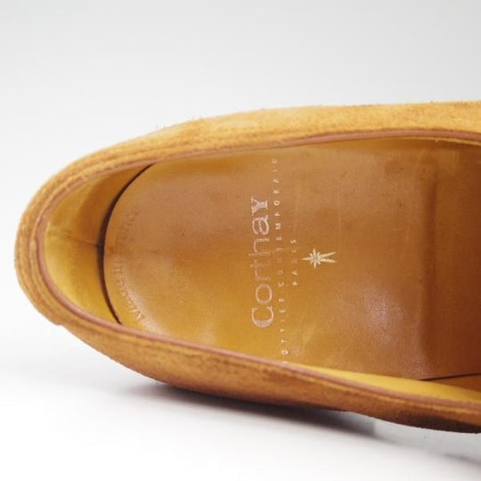 極上★(仏)Corthay/コルテ SIZE 5.5【★定価20万円程度】ダービーシューズ/Vフロント/プレーントゥ/スエード★b904