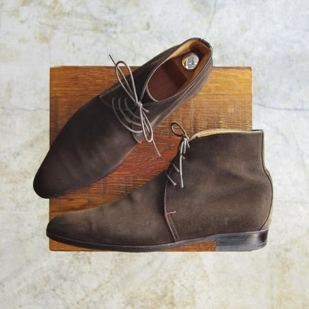 ★Hidetaka Fukaya/ヒデタカ フカヤ SIZE 5.5【★定価10万円程度/TOMORROWLAND別注】チャッカブーツ/スエード/トゥモローランド★b905