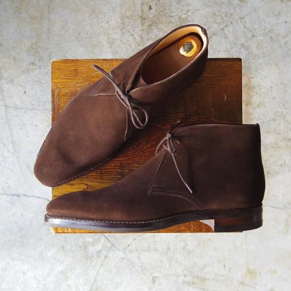 新品★クロケット&ジョーンズ 6.5E【★ダイナイトソール仕様/TETBURY】348ラスト/スエード/チャッカブーツ/Crockett&Jones★b908