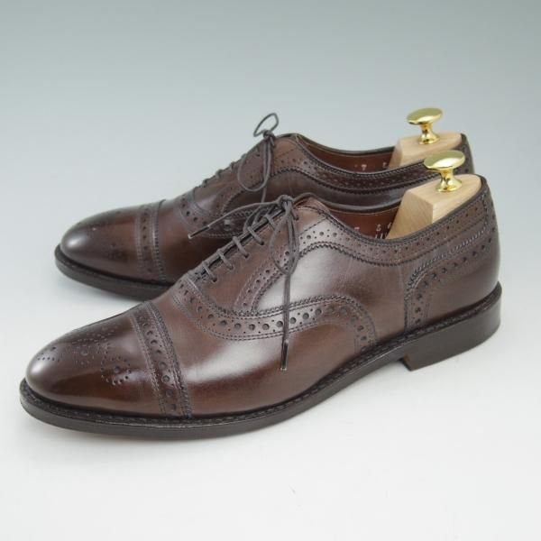 美品★(米)アレンエドモンズ 7E【定価￥75,900-★Strand/ストランド】セミブローグ/カーフ/濃茶/ALLEN EDMONDS★b914