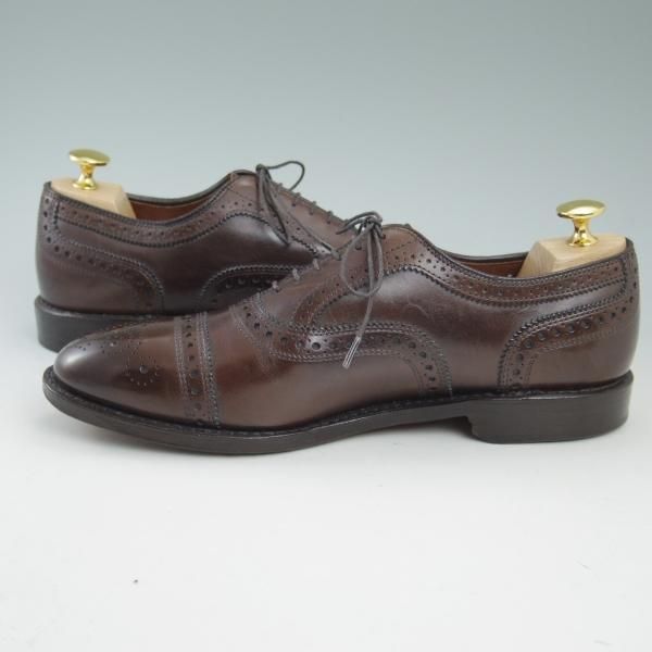 美品★(米)アレンエドモンズ 7E【定価￥75,900-★Strand/ストランド】セミブローグ/カーフ/濃茶/ALLEN EDMONDS★b914
