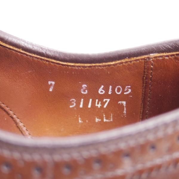 美品★(米)アレンエドモンズ 7E【定価￥75,900-★Strand/ストランド】セミブローグ/カーフ/濃茶/ALLEN EDMONDS★b914