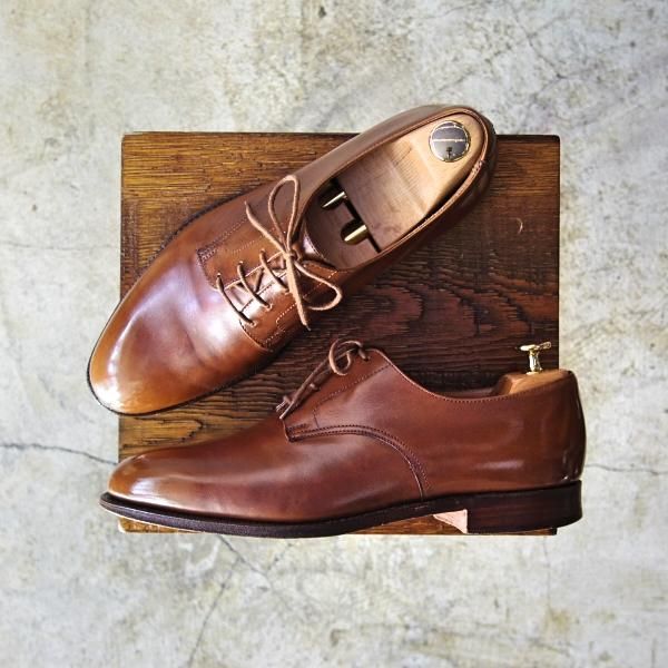 極上★クロケット&ジョーンズ 7E【★Lloyd Footwear別注/ロイドフットウェア】プレーントゥ/ダービーシューズ/Crockett&Jones★b917