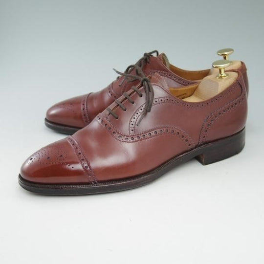 極上★クロケット&ジョーンズ 7.5E 【★チェアマン/CHAIRMAN】 366ラスト/セミブローグ/Crockett&Jones★b918