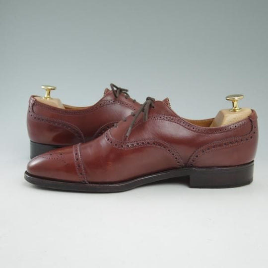 極上★クロケット&ジョーンズ 7.5E 【★チェアマン/CHAIRMAN】 366ラスト/セミブローグ/Crockett&Jones★b918