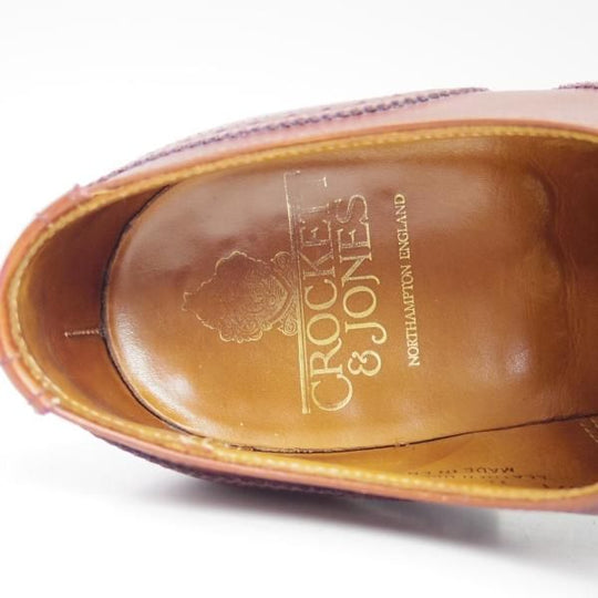 極上★クロケット&ジョーンズ 7.5E 【★チェアマン/CHAIRMAN】 366ラスト/セミブローグ/Crockett&Jones★b918