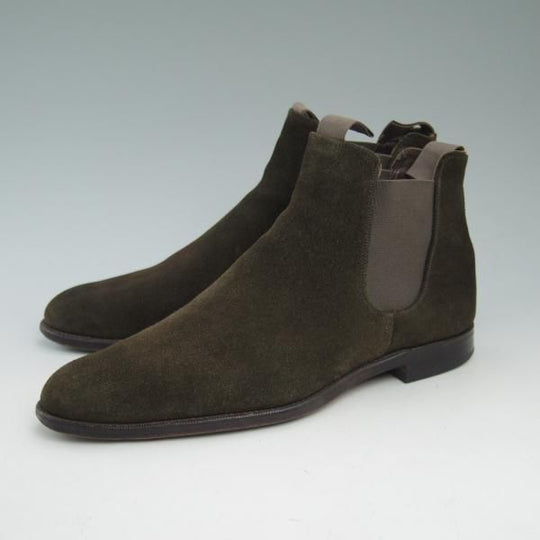 極上★(英)グレンソン 7.5F【★サイドゴアブーツ】スエード/GRENSON★b924