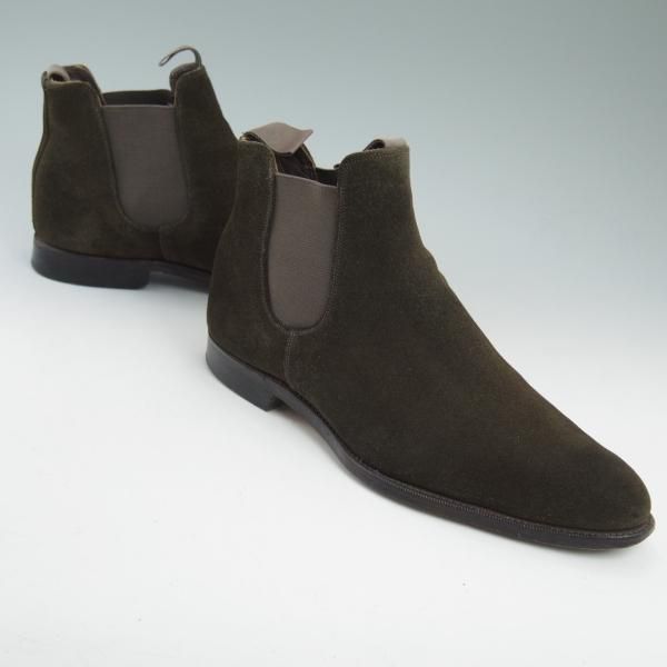 極上★(英)グレンソン 7.5F【★サイドゴアブーツ】スエード/GRENSON★b924