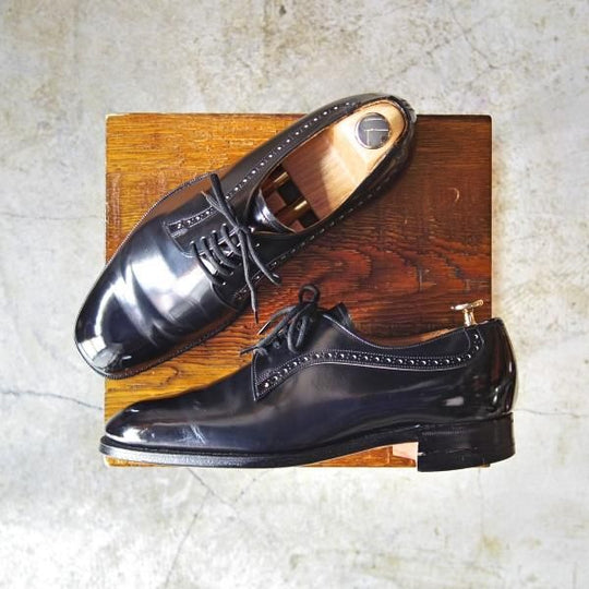 ★チャーチ 65E/UK6.5【極希少!!2都市ロゴ/ブックバインダーカーフ】954ラスト/ALDWYCH/旧★チャーチ/プレーントゥ/黒/Church's★b927