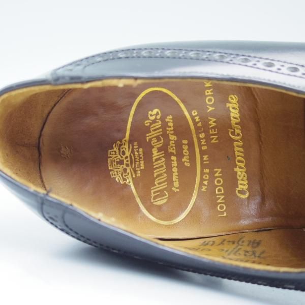 ★チャーチ 65E/UK6.5【極希少!!2都市ロゴ/ブックバインダーカーフ】954ラスト/ALDWYCH/旧★チャーチ/プレーントゥ/黒/Church's★b927