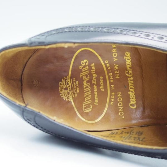 ★チャーチ 65E/UK6.5【極希少!!2都市ロゴ/ブックバインダーカーフ】954ラスト/ALDWYCH/旧★チャーチ/プレーントゥ/黒/Church's★b927