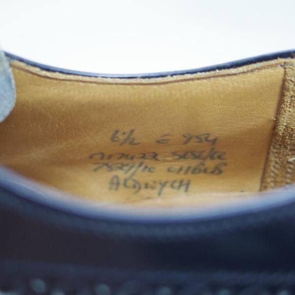 ★チャーチ 65E/UK6.5【極希少!!2都市ロゴ/ブックバインダーカーフ】954ラスト/ALDWYCH/旧★チャーチ/プレーントゥ/黒/Church's★b927