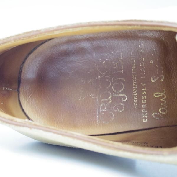 極上★クロケット&ジョーンズ 7E【★ポールスミス別注/Paul Smith】スエード/ストレートチップ/Crockett&Jones★b931