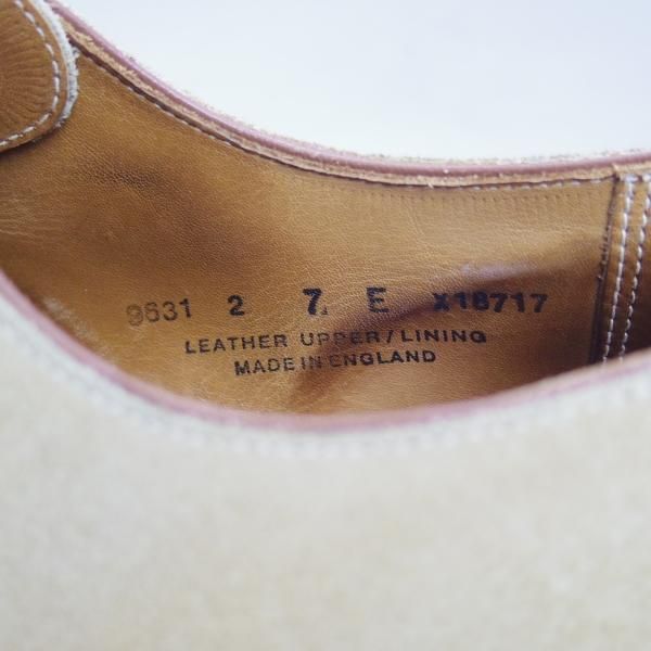 極上★クロケット&ジョーンズ 7E【★ポールスミス別注/Paul Smith】スエード/ストレートチップ/Crockett&Jones★b931