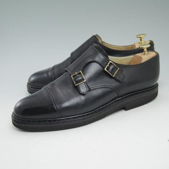 ★パラブーツ SIZE 8.5【★ウィリアム/WILLIAM】シボ革/スコッチグレイン/NOIR/黒/ダブルモンク/Paraboot★b933