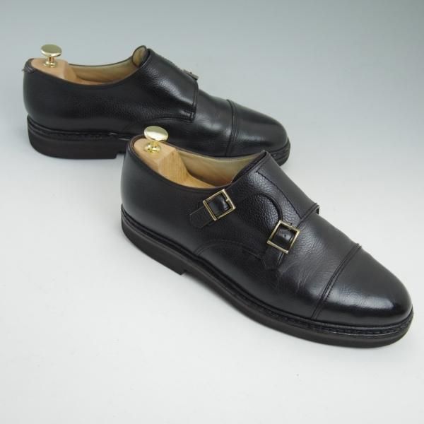 ★パラブーツ SIZE 8.5【★ウィリアム/WILLIAM】シボ革/スコッチグレイン/NOIR/黒/ダブルモンク/Paraboot★b933