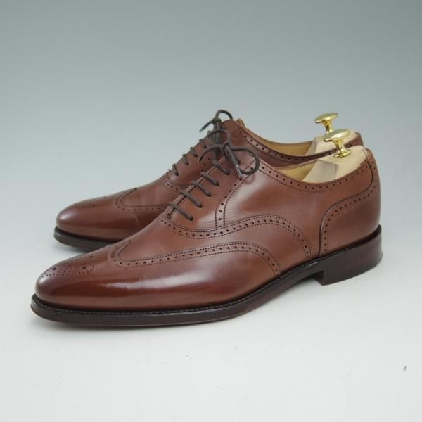 極美品★(英)Loake/ローク UK6【★フルブローグ/SAVOY】ウイングチップ★b935
