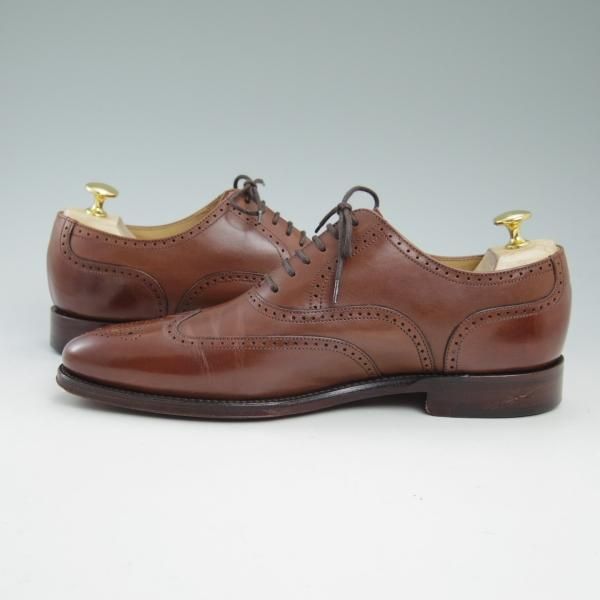 極美品★(英)Loake/ローク UK6【★フルブローグ/SAVOY】ウイングチップ★b935