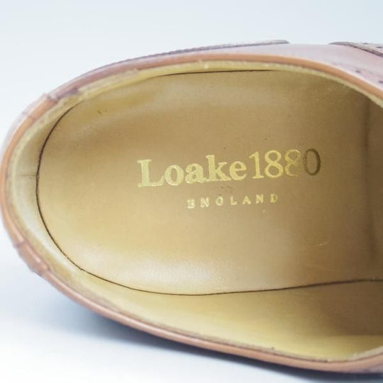極美品★(英)Loake/ローク UK6【★フルブローグ/SAVOY】ウイングチップ★b935