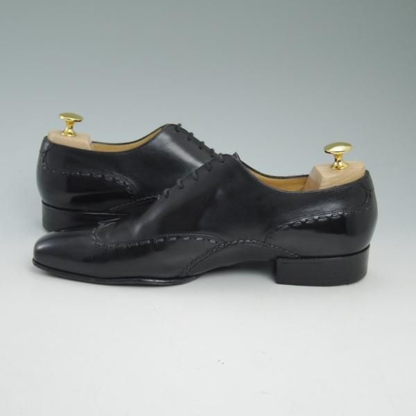 極上★(伊)ボリーニ UK7程度【★オパンケ・ボロネーゼ製法】ブラインドブローグ/黒/BOLLINI★b936