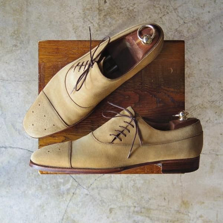 極上★(伊)エンツォ・ボナフェ SIZE 7.5【★BEAMS別注/ハンドソーンウェルテッド製法】スエード/サイドレース/ENZO BONAFE★b937