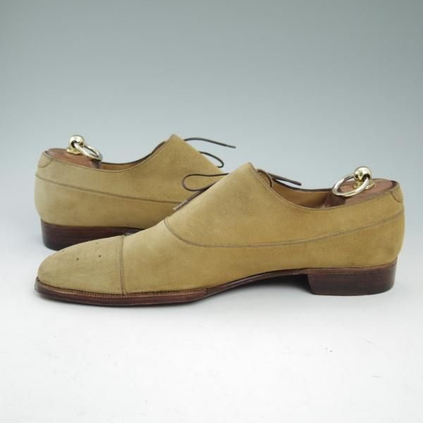 極上★(伊)エンツォ・ボナフェ SIZE 7.5【★BEAMS別注/ハンドソーンウェルテッド製法】スエード/サイドレース/ENZO BONAFE★b937