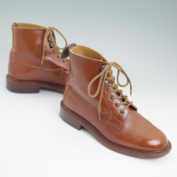 美品★トリッカーズ(レディース) SIZE 4.5【★マロンアンティーク/L7390】プレーントゥ/ブーツ/カントリーブーツ/Tricker's★b940