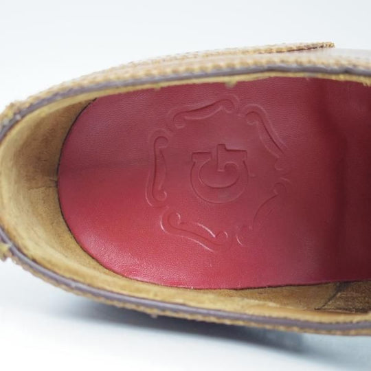 極美品★(英)グレンソン SIZE 7【★フルブローグ】4002/284/ポリッシュカーフ/ウイングチップ/GRENSON★b943