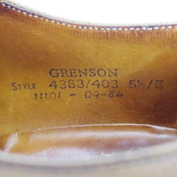 極上★グレンソン 5.5E【★Uチップ/スコッチグレイン】4383/403/11101/09/84/カーフ/GRENSON★b944