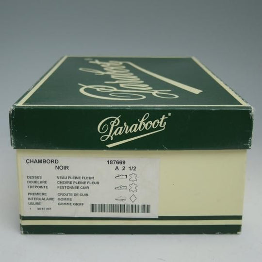 極上★パラブーツ(レディース) SIZE 2.5【★CHAMBORD/シャンボード】グリフソール/Uチップ/noir/ノワール/Paraboot★b950