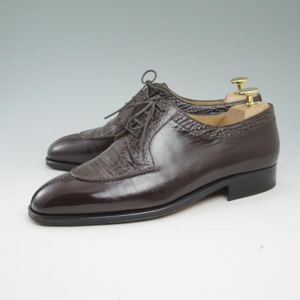 極美品★(伊)アルティオリ SIZE 7.5【★希少!!シャークスキン/鮫革/コンビ】59ラスト/Uチップ/スターアルティオリ/Star ARTIOLI★b952