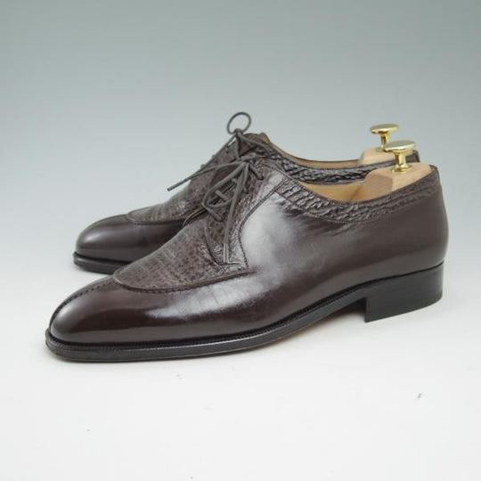 極美品★(伊)アルティオリ SIZE 7.5【★希少!!シャークスキン/鮫革/コンビ】59ラスト/Uチップ/スターアルティオリ/Star ARTIOLI★b952