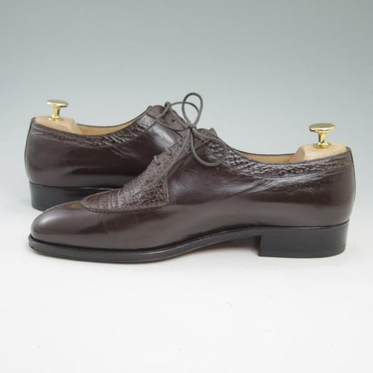 極美品★(伊)アルティオリ SIZE 7.5【★希少!!シャークスキン/鮫革/コンビ】59ラスト/Uチップ/スターアルティオリ/Star ARTIOLI★b952