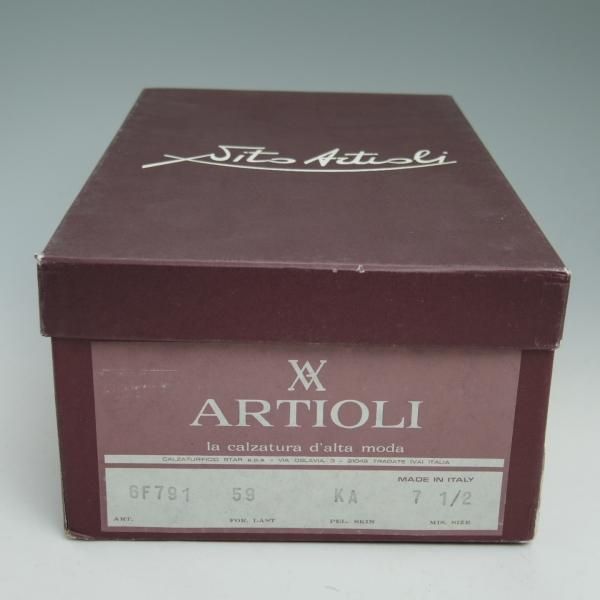 極美品★(伊)アルティオリ SIZE 7.5【★希少!!シャークスキン/鮫革/コンビ】59ラスト/Uチップ/スターアルティオリ/Star ARTIOLI★b952