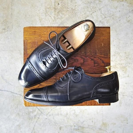 極上★トリッカーズ SIZE 7【★希少!!ドレスライン】M7097/クォーターブローグ/Tricker's★b953