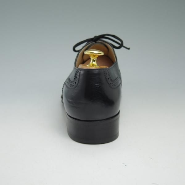 極美品★(伊)タニノクリスチー SIZE 7.5【★定価15万円以上】フルブローグ/カーフ/104583A/ARGO/BABY CALF/NERO/TANINO CRISCI★b955