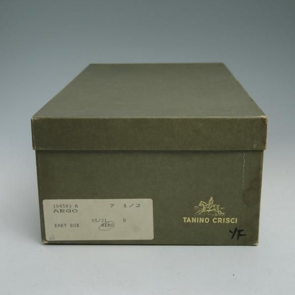 極美品★(伊)タニノクリスチー SIZE 7.5【★定価15万円以上】フルブローグ/カーフ/104583A/ARGO/BABY CALF/NERO/TANINO CRISCI★b955