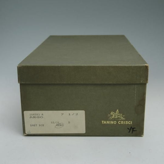 極美品★(伊)タニノクリスチー SIZE 7.5【★定価15万円以上】フルブローグ/カーフ/104583A/ARGO/BABY CALF/NERO/TANINO CRISCI★b955