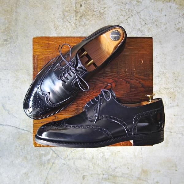 極上★(伊)タニノクリスチー SIZE 6.5【★希少!!ハンドソーンウェルテッド製法】フルブローグ/カーフ/128928/TANINO CRISCI★b956