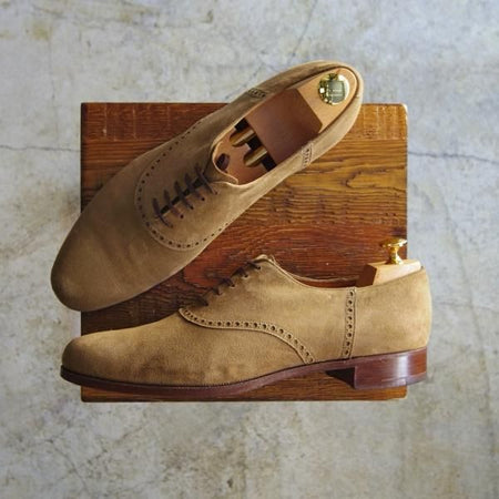 極上★クロケット&ジョーンズ UK8程度【★ラルフローレン別注/Polo Ralph Lauren】スエード/サドルシューズ/Crockett&Jones★b957