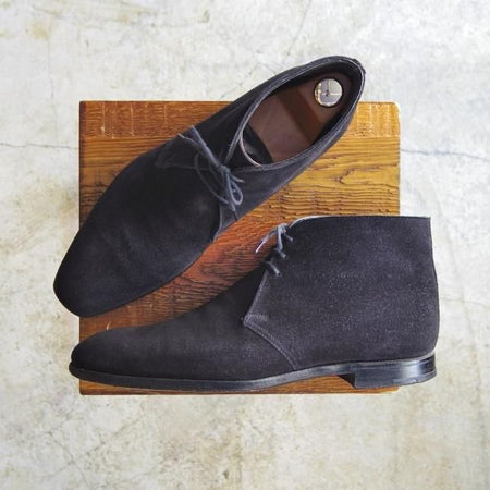 極上★クロケット&ジョーンズ 7.5D【★ハンドグレードライン/CAMBERLEY】9613-26X/スエード/チャッカ ブーツ/Crockett&Jones★b958