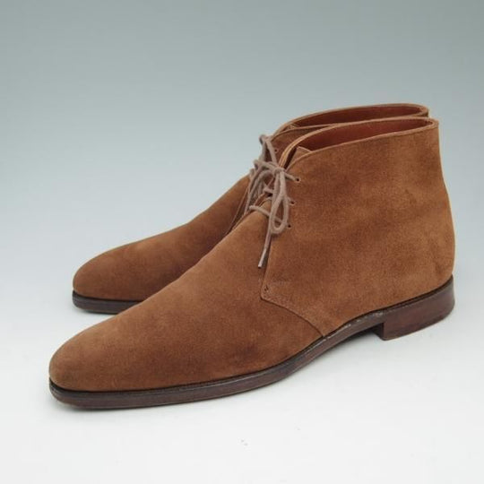 極上★クロケット&ジョーンズ 7.5D【★ハンドグレードライン/CAMBERLEY】9613-26X/スエード/チャッカ ブーツ/Crockett&Jones★b959